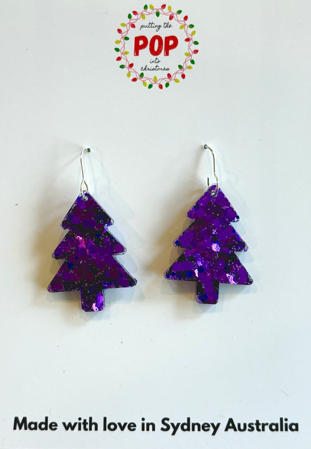 Purple Glitter Christmas Tree hook