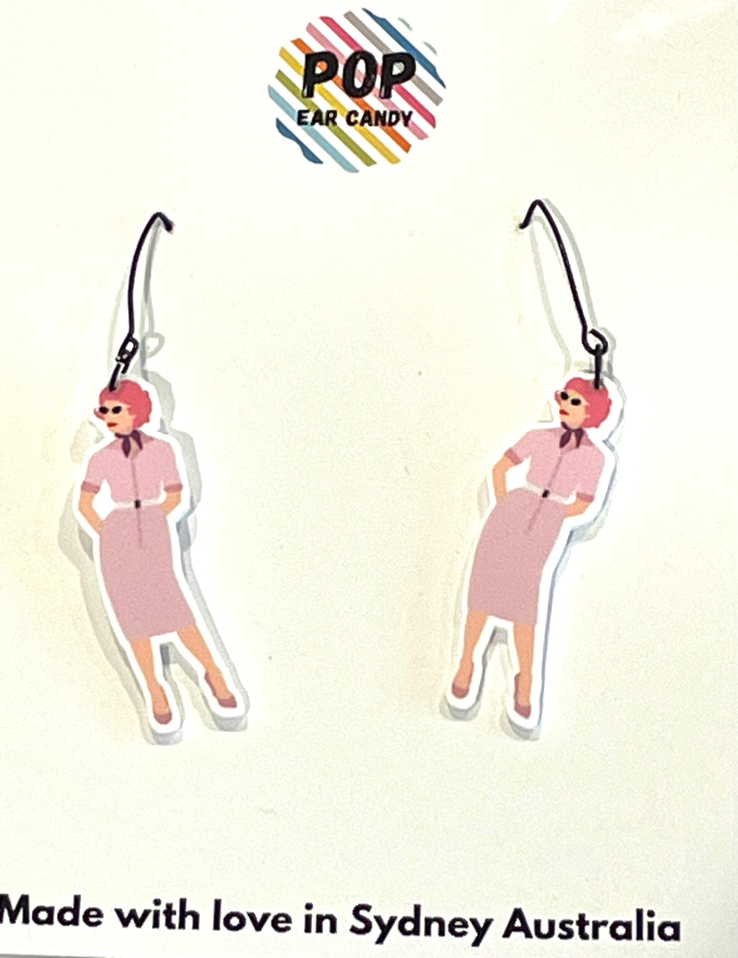 Frenchie ‘Pink Ladies’ Grease dangles